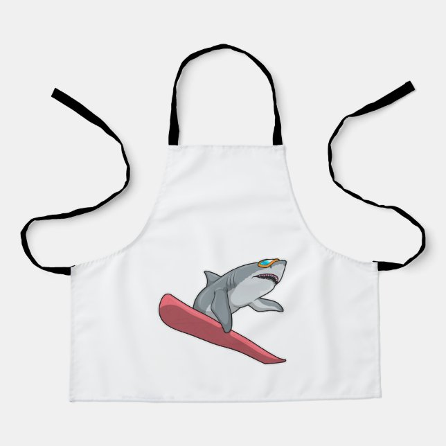 Shark Snowboarder Snowboard Apron (Front)