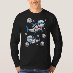 Shark Space Astronaut Cosmic Science Fiction Boys T-Shirt