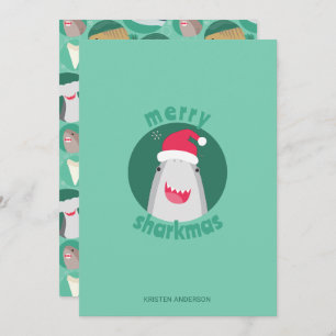 Shark Species Christmas  Holiday Card