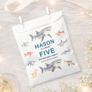 Shark Splash 5th Birthday Party   Cute Ocean Kids Favour Bag
