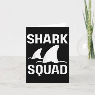 Shark Squad Matching Group Shark Fin Lover Week Aw Card