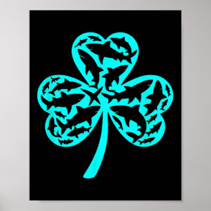 Shark St Patricks Day Boys Kids St Pats Sharks Poster