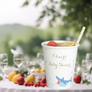 Shark Summer Boy Baby Shower  Paper Cups