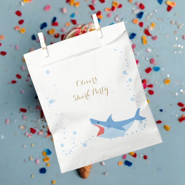 Shark Summer Party Splish Splash Birthday Bash  Favour Bag (Creator Uploaded)
