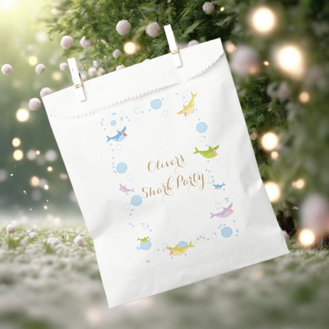 Shark Summer Party Splish Splash Birthday Bash  Favour Bag (Creator Uploaded)