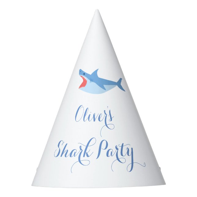 Shark Summer Party Splish Splash Birthday Bash Hat (Front)