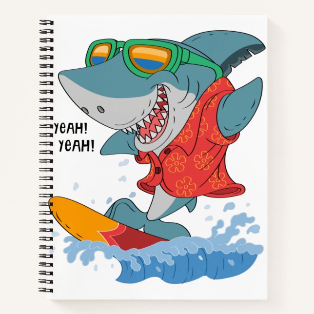 shark surfing notebook (Front)