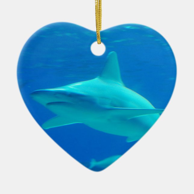Shark Swimming Ornament (Front)