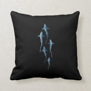 Shark - Swimming Sharks Cute Funny Gift Cushion