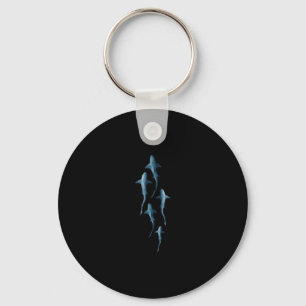 Shark - Swimming Sharks Cute Funny Gift Key Ring