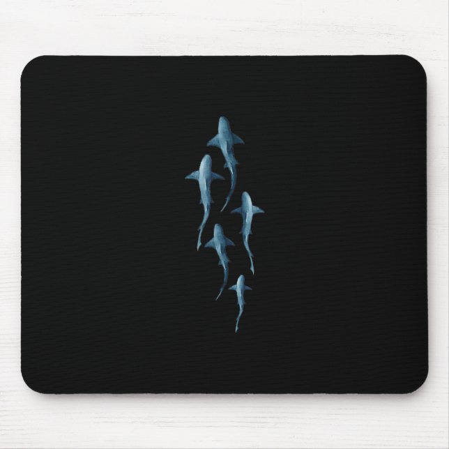 Shark - Swimming Sharks Cute Funny Gift Mouse Pad (Front)