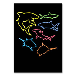 Shark Symbol - Cute Shark Lovers Gifts Table Number