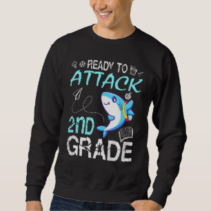 Shark Teacher Student Back School Ready To Attack Sweatshirt