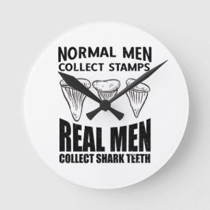 Shark Teeth Collector Round Clock