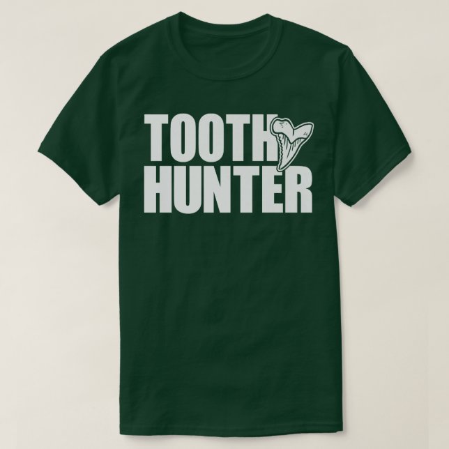 Shark Teeth Hunter Fossilised Shark Teeth T-Shirt (Design Front)