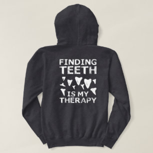 Shark Teeth Hunter Shark Tooth Hunting Fossil Hunt Hoodie