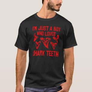 Shark Teeth Hunting Boys Cool Fossil Collecting T-Shirt