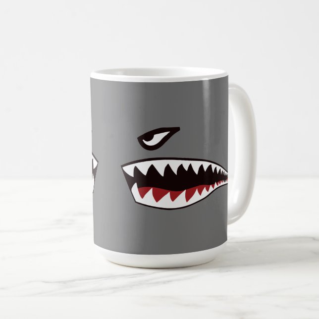 Shark Teeth Nose Art Mug (Front Right)