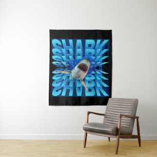 shark text effect typography tapestry