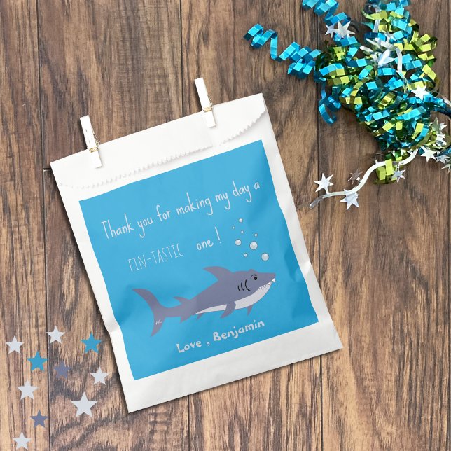 Shark Theme Party Kids Birthday Favour Bags (Creator Uploaded)