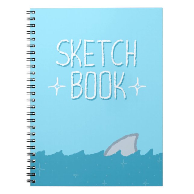 shark themed sketchbook / notebook ! (Front)