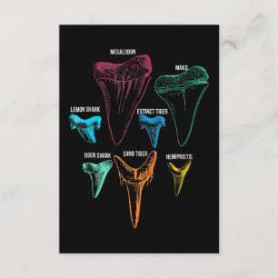 Shark Tooth Hunting - Crazy Shark Gifts Enclosure Card