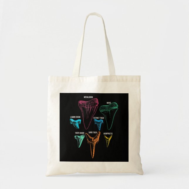 Shark Tooth Hunting - Crazy Shark Gifts Tote Bag (Front)