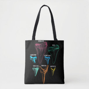 Shark Tooth Hunting - Crazy Shark Gifts Tote Bag