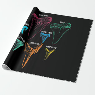 Shark Tooth Hunting - Crazy Shark Gifts Wrapping Paper