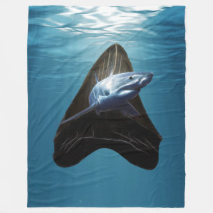 Shark Tooth Ocean Fleece Blanket