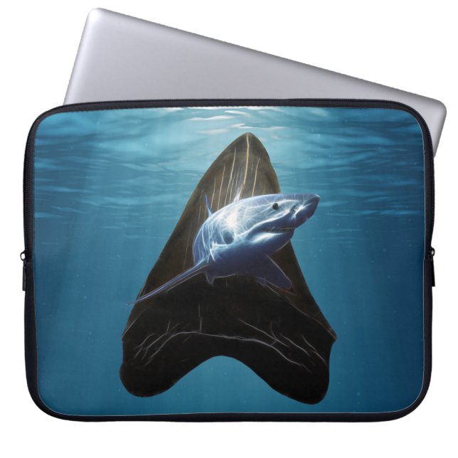 Shark Tooth Ocean Laptop Sleeve (Front)