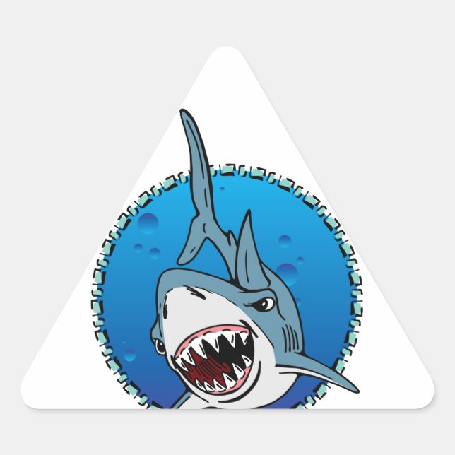 SHARK! TRIANGLE STICKER (Front)