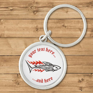 Shark Tribal Icon 2 Key Ring