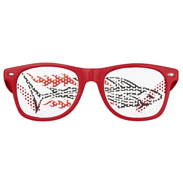Shark Tribal Icon 2 Retro Sunglasses (Front)