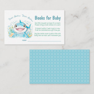 Shark Under the sea Baby Shower Books for Baby Enclosure Card