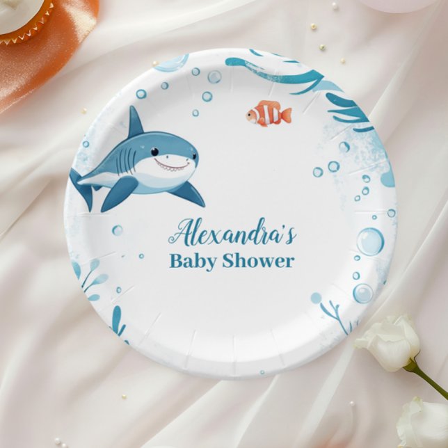 Shark Under the Sea Ocean Animals Paper Plate (Creator Uploaded)