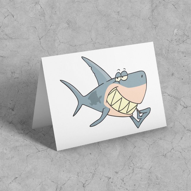 Shark Using A Toothpick Greeting Cards (Creator Uploaded)