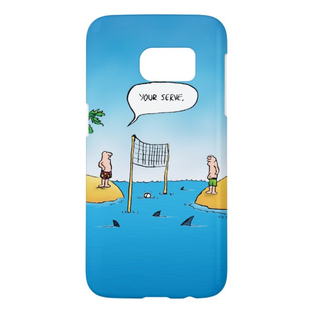Shark Volleyball Funny Cartoon Case-Mate Samsung Galaxy Case (Back)