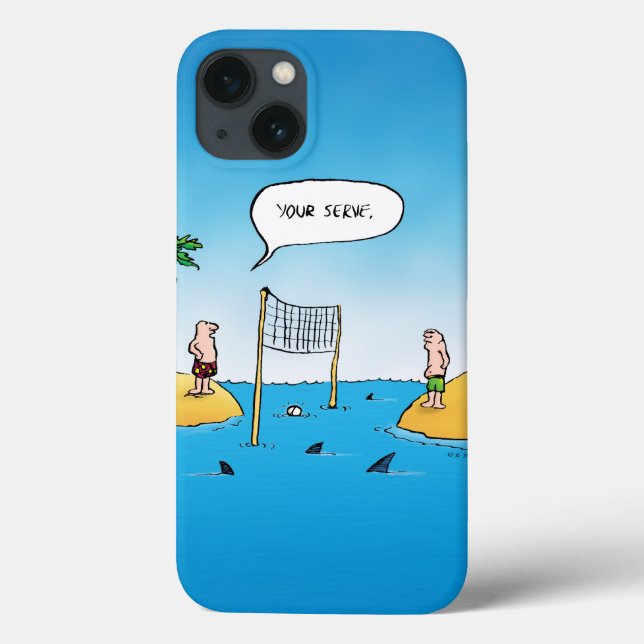 Shark Volleyball Funny Cartoon iPad Air Case (Back)