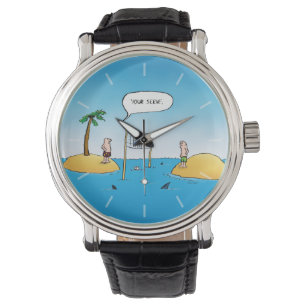 Shark Volleyball Funny Cartoon Watch