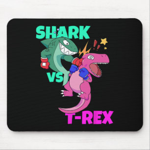 Shark Vs Dinosaur T Rex Boxing Gloves For Kids Boy Mouse Pad