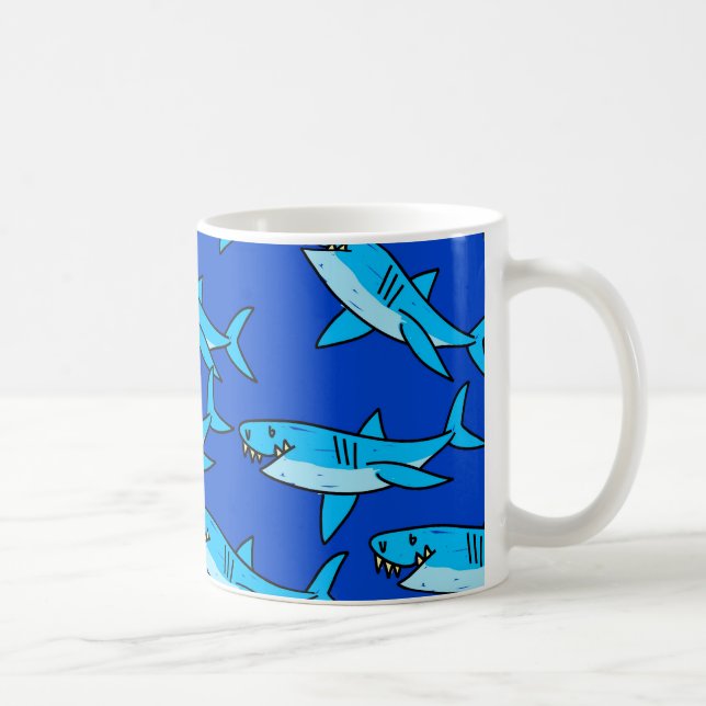 Shark Wallpaper Coffee Mug (Right)