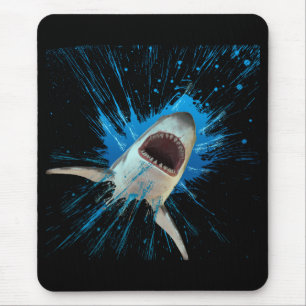 SHARK WATER SPLASH OCEAN MOUSE PAD