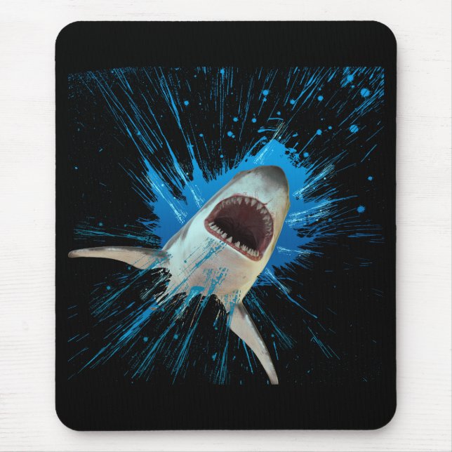 SHARK WATER SPLASH OCEAN MOUSE PAD (Front)