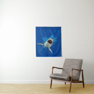 SHARK WATER SPLASH OCEAN TAPESTRY