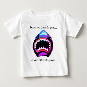 Shark Watercolor Pink Purple Illustration Baby T-Shirt