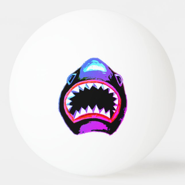 Shark Watercolor Pink Purple Illustration Ping Pong Ball (Front)