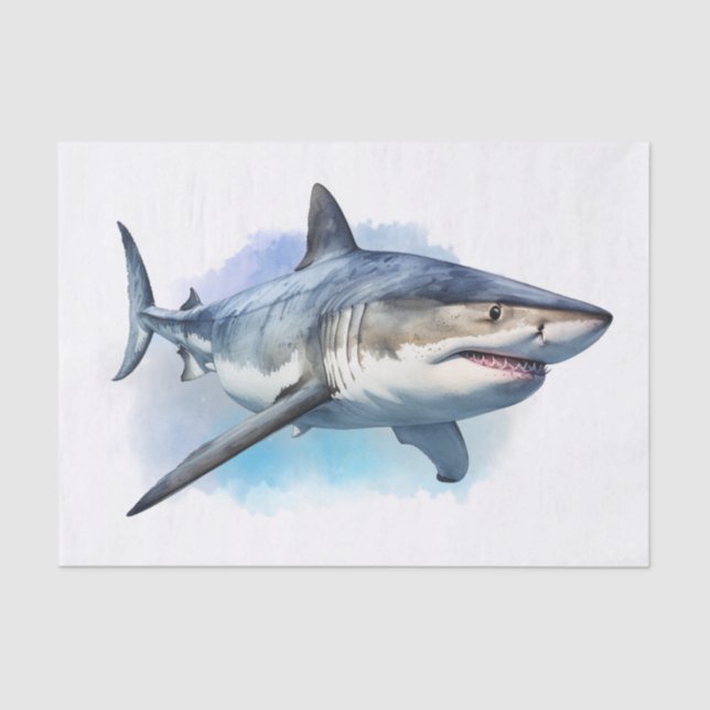 Shark Watercolor Tissue Paper (Front)
