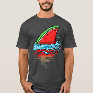 Shark Watermelon Lover Fish Summer Fruit Slice See T-Shirt