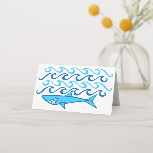 Shark Waves Place Card (Front)